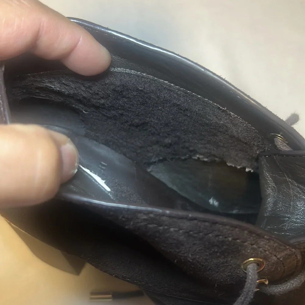 Like New Tory Burch Hilary Brown Suede Lace Up Ankle Booties Women’s Size 9.5 M - Picture 15 of 16